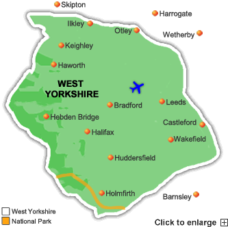 west-yorkshire Map